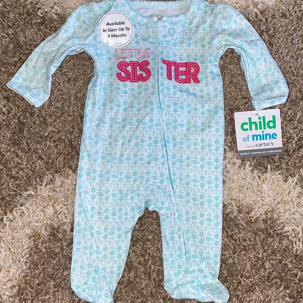 Little sister new born sleeper zipper